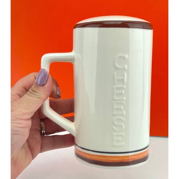 Vintage 80s cheese shaker, large ceramic shaker, kitchen farmhouse decor - Picture 2 of 10